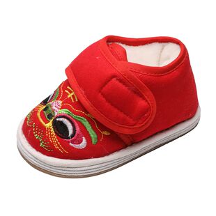 儿童手工虎头棉鞋1-3岁2婴儿男童千层底布鞋女宝宝老虎棉花鞋冬季