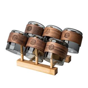 玻璃小茶杯套装6只家用待客高档精致喝茶水具专用高级感防烫杯子