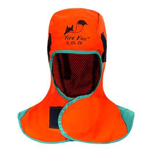 威特仕火狐狸披肩防火花阻燃劳保防烫防尘电焊帽子头套焊工披风帽