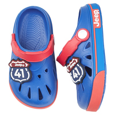 JEEP男童凉拖鞋一脚蹬包头溯溪鞋夏季2025新款儿童防滑女童沙滩鞋