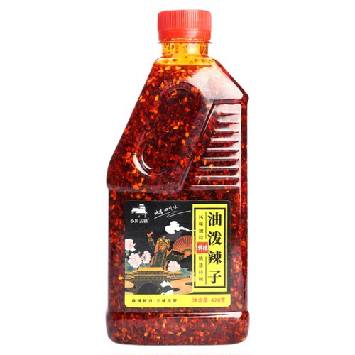四川正宗红油辣椒油420g油泼辣子香辣特辣麻辣椒酱凉拌菜调料商用