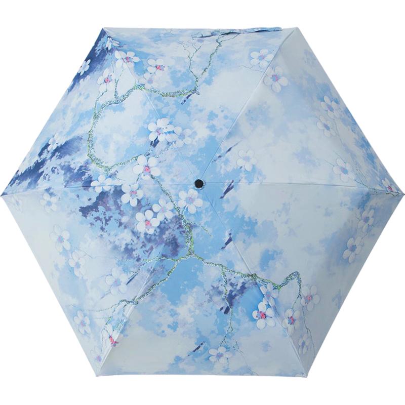 特价上海故事超轻防晒太阳伞五折便携遮阳伞黑胶防紫外线晴雨伞