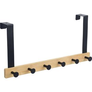 无痕门后挂钩免打孔一排木色儿童房间门上挂衣架5cm厚门6cm门背后