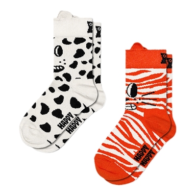 Happy Socks秋季款童袜多巴胺立体短袜中筒袜2双儿童袜子个性时尚