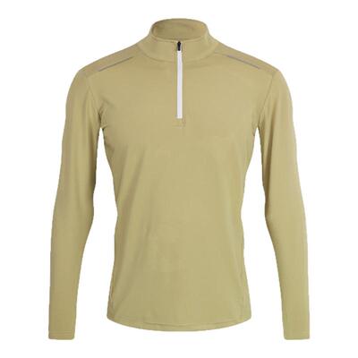 长袖运动健身服速干修身立领POLO