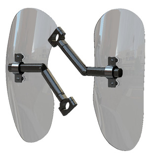 适用于光阳赛艇 250 L300 S400前风挡玻璃改装加高透明挡风板配件