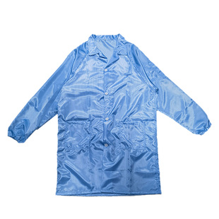 防静电大褂工作服静电衣拉链纽扣男女电子食品厂无尘衣透气蓝白色