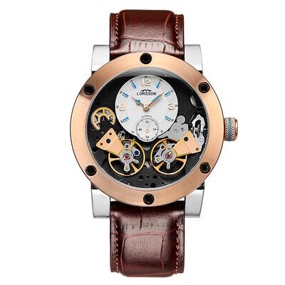 lorsson双摆轮机械表男时尚