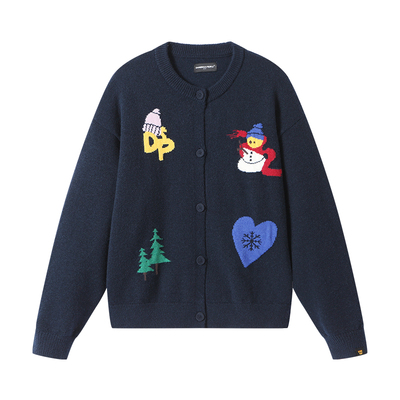 薛之谦dsp童趣多彩提花针织开衫