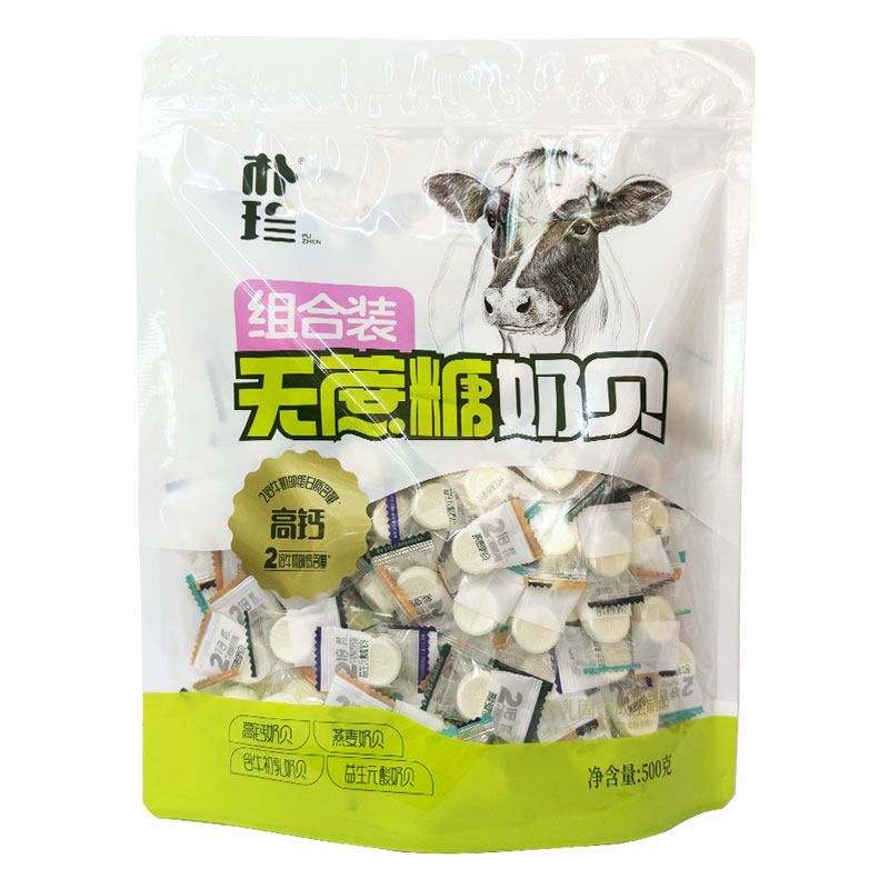 朴珍无蔗糖混合奶贝500克
