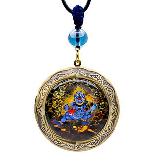 黑财神唐卡吊坠增加求偏五路财神招财运提升饰品五行属水饰品挂件