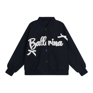 布丁哈鲁童装秋装女童洋气上衣2026春秋新款儿童棒球服休闲外套