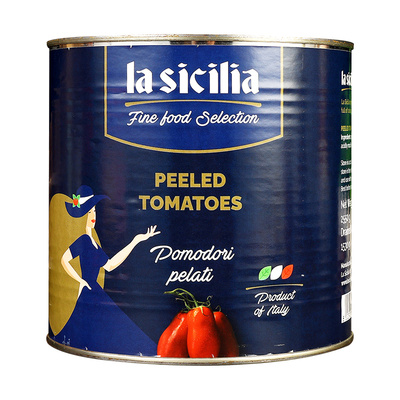 辣西西里去皮番茄罐头原装进口