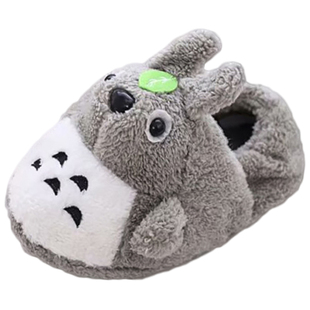 龙猫棉拖鞋女冬季包跟可爱毛绒礼物室内保暖情侣卧室卡通拖鞋男冬
