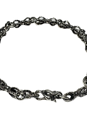 金刚杵痞帅龙头鹰钩泰银手链男