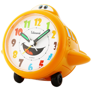 天王星闹钟卡通可爱小学生儿童专用钟表静音床头卧室女男孩多功能