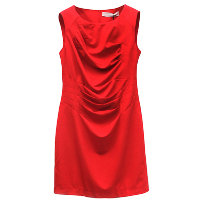 专柜品牌撤柜裙皇系列高品质褶皱修身显瘦无袖礼服式背心裙连衣裙