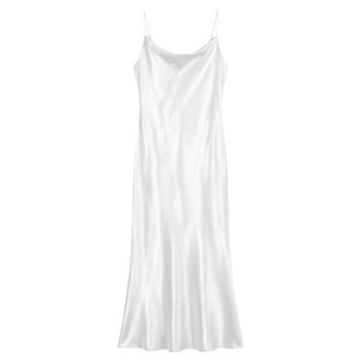 Solid Color Sling Sling Back Fishtail Dress纯色吊带漏背长裙