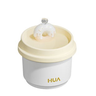 华仙宠甜甜圈宠物自动陶瓷猫咪饮水机恒温循环流动水喝水器饮水器