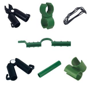 爬藤架配件园艺种植支柱包塑钢管多功能卡支柱连接弹簧扣配件大全