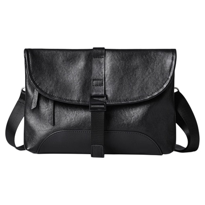 卡维德凯文男士休闲牛皮单肩包