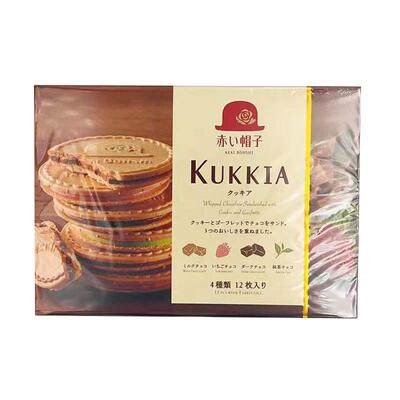 日本进口红帽kukkia夹心饼干