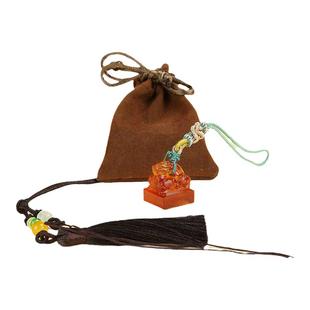 【西泠印社】琥珀色泠龙生肖龙印章书画琉璃书法闲章套装西冷儿童创意文创挂件