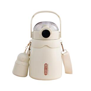 316保温杯学生上学专用女生高颜值大肚杯大容量吸管杯子新款2023