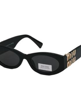miumiu正品太阳镜椭圆窄框墨镜女