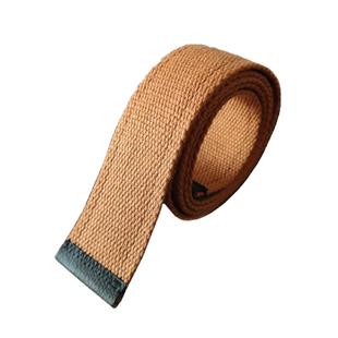 电子厂过安检无铁磁金属帆布腰带易粘魔术贴简约百搭纯色加厚织带