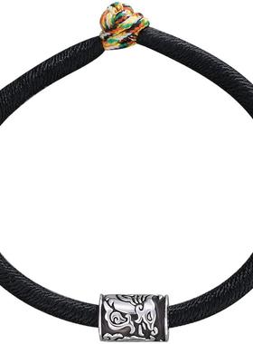 海盗船银饰端午节红绳男简约手绳