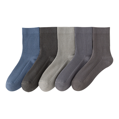 袜子男款纯棉中筒袜秋冬季吸汗防臭男袜长筒袜棉袜春秋款黑色短袜