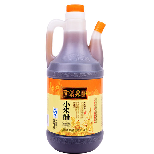 山西特产清泉小米醋、陈醋820ml 凉拌香醋纯粮酿造泡苹果鸡蛋洗脸