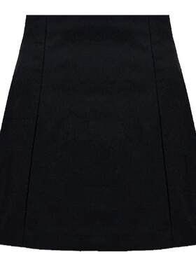 安乃安韩版百搭A字纯色半身裙