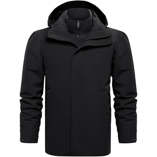 伯希和户外三合一冲锋衣男春新款可拆卸鹅绒内胆羽绒服徒步登山服