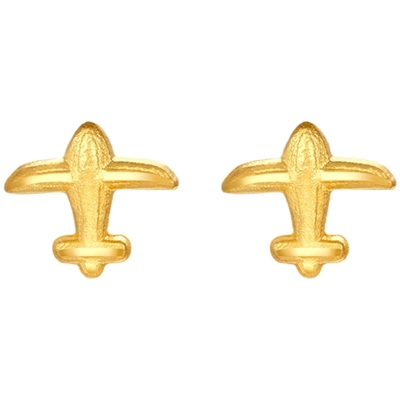 金至尊纸飞机足金999耳钉