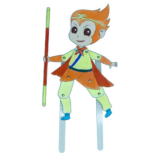皮影戏手工diy材料包儿童绘画拼装玩具亲子手工品幼儿园表演道具