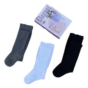 春秋外穿女童连裤袜中厚儿童防滑打底裤白色高弹舞蹈袜加裆中大童