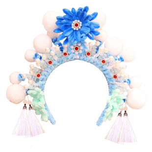 中国非遗手工国粹京剧发箍戏曲头饰diy材料包儿童戏剧花旦头冠