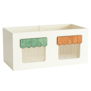 阿楹 电脑办公桌面电视餐边柜零食咖啡梳妆台收纳盒儿童装饰摆件