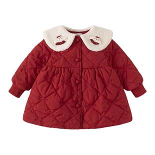 贝贝城女童棉服2025冬装新款女宝加厚拜年服棉袄外套加绒保暖上衣