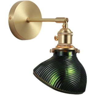 日式复古黄铜壁灯现代北欧床头壁灯简约卫生间浴室镜镜前灯