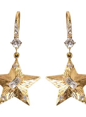 VNJEWELRY复古五角星耳钉