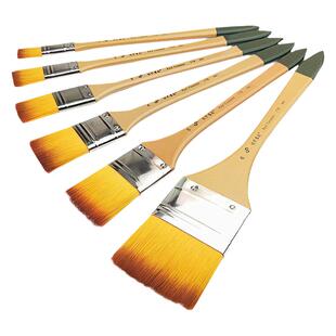 保罗塞尚178长杆尼龙毛刷子油画笔板刷子油画颜料刷 水粉笔 水彩颜料 墙绘排刷 油画板刷