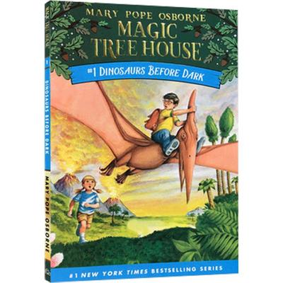 送音频神奇树屋英文原版第一册Magic tree house#1:Dinosaurs Before Dark恐龙谷历险记汪培珽推荐章节书Magictreehouse的书屋