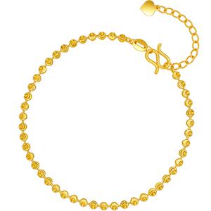 周六福5G黄金手链女足金计价猫眼手饰首饰官方旗舰店节日礼物