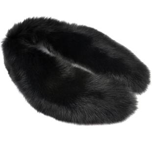 高端皮草真毛进口狐狸毛领子单卖青稞领牛角领通用长领子冬季保暖