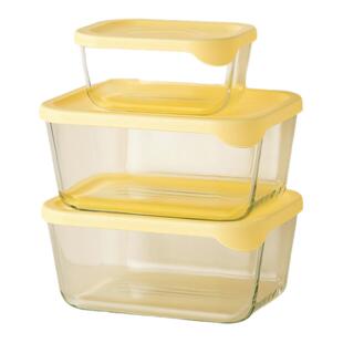 onlycook高硼硅玻璃密封保鲜盒可微波炉饭盒便当盒冰箱冷冻收纳盒