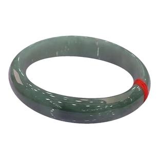 冰糯种油青色缅甸翡翠手镯玉手镯送母亲女士玉镯女朋友情人节礼物