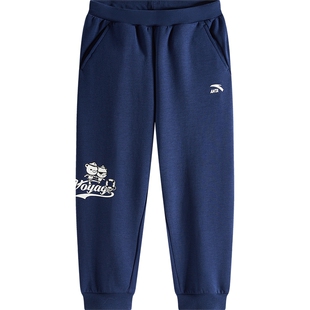 安踏儿童男小童针织运动长裤2025冬季新款舒适儿童海底小纵队裤子